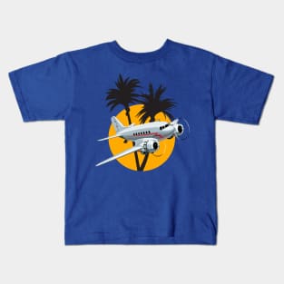 Cartoon retro plane Kids T-Shirt